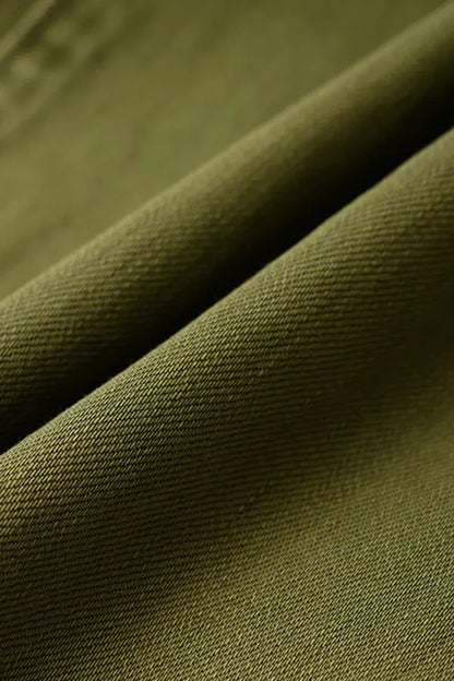Double Button Mid Waist Straight Leg Pants